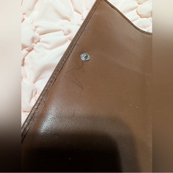 Coach Beige and Brown Signature Wallet - Picture 3 of 8